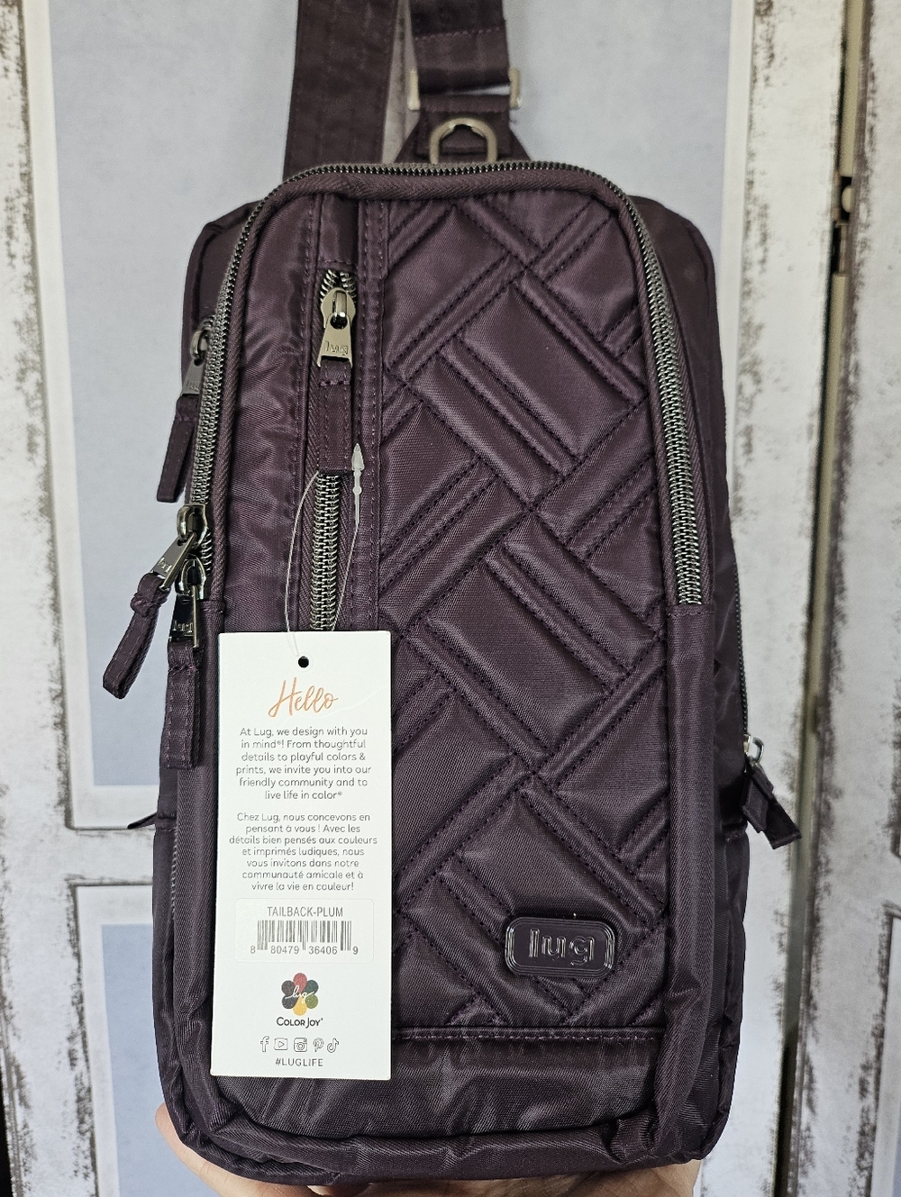 NWT Lug Tailback Sling Bag In Plum. Sold Out Color